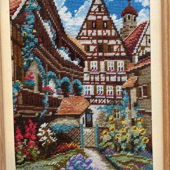 Framed Cross-Stitch Art with Wooden Frame - Picture 15 of 16